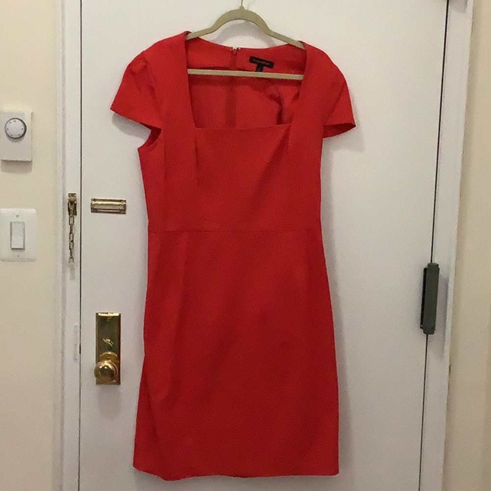 Banana Republic Size 16T Red Stretch cap sleeve sheath dress - never worn